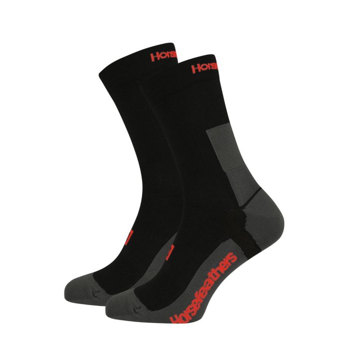 detail CADENCE LONG BIKE SOCKS (black/red)