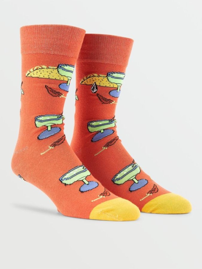 detail Pánské ponožky Volcom True Socks Yellow O/S