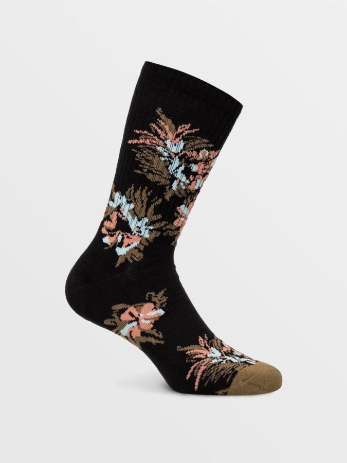 detail Pánské ponožky Volcom Vibes Socks Black print