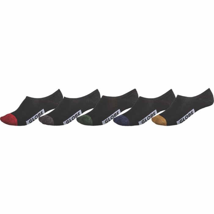 detail Pánské ponožky Globe Dip Invisible Sock 5 Pack