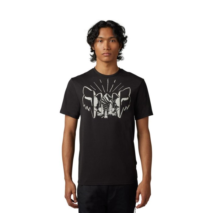 detail Pánské triko Fox The Format Ss Tech Tee Black