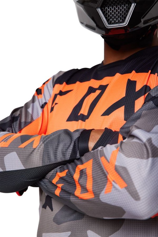 detail Pánský MX dres Fox 180 Bnkr Jersey grey camo