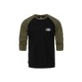 nahlad Pánské triko Horsefeathers DYNAMO RAGLAN T-SHIRT (black/burnt olive)