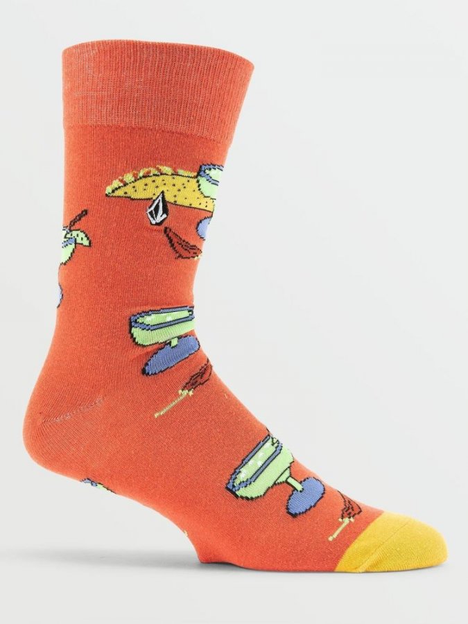 detail Pánské ponožky Volcom True Socks Yellow O/S