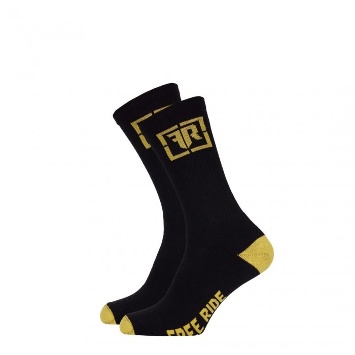 detail Pánské ponožky Rider Skate black/yellow