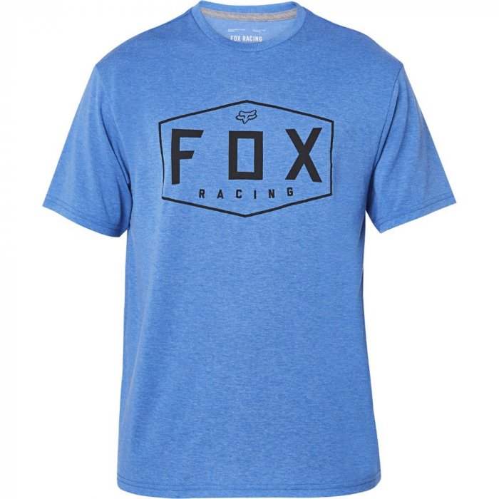 detail Pánské triko Fox Crest Ss Tech Tee Heather/Royal