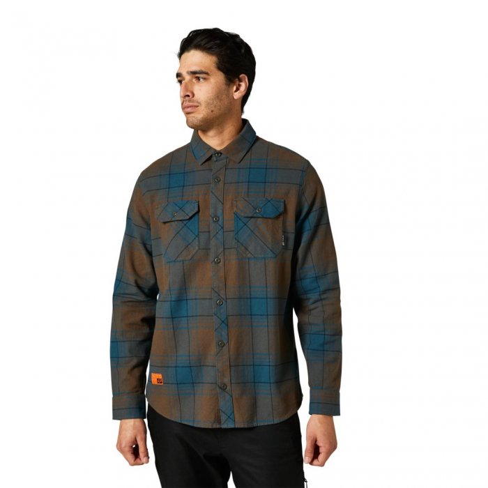 detail Pánská košile Fox Traildust 2.0 Flannel Slate Blue