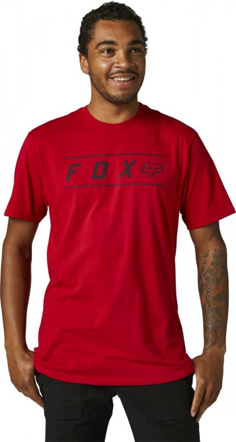 detail Pánské triko Fox Pinnacle Ss Premium Tee Flame Red