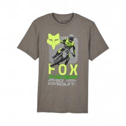 Pánské triko Fox Fox X Pro Circuit Prem Ss Te Heather Graphite