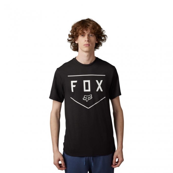 detail Pánské triko Fox Shield Ss Tech Tee Black